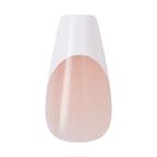 Kiss Core French Press On Fake Glue Nails - Reunion | French Tips, White, Medium, Coffin official pack