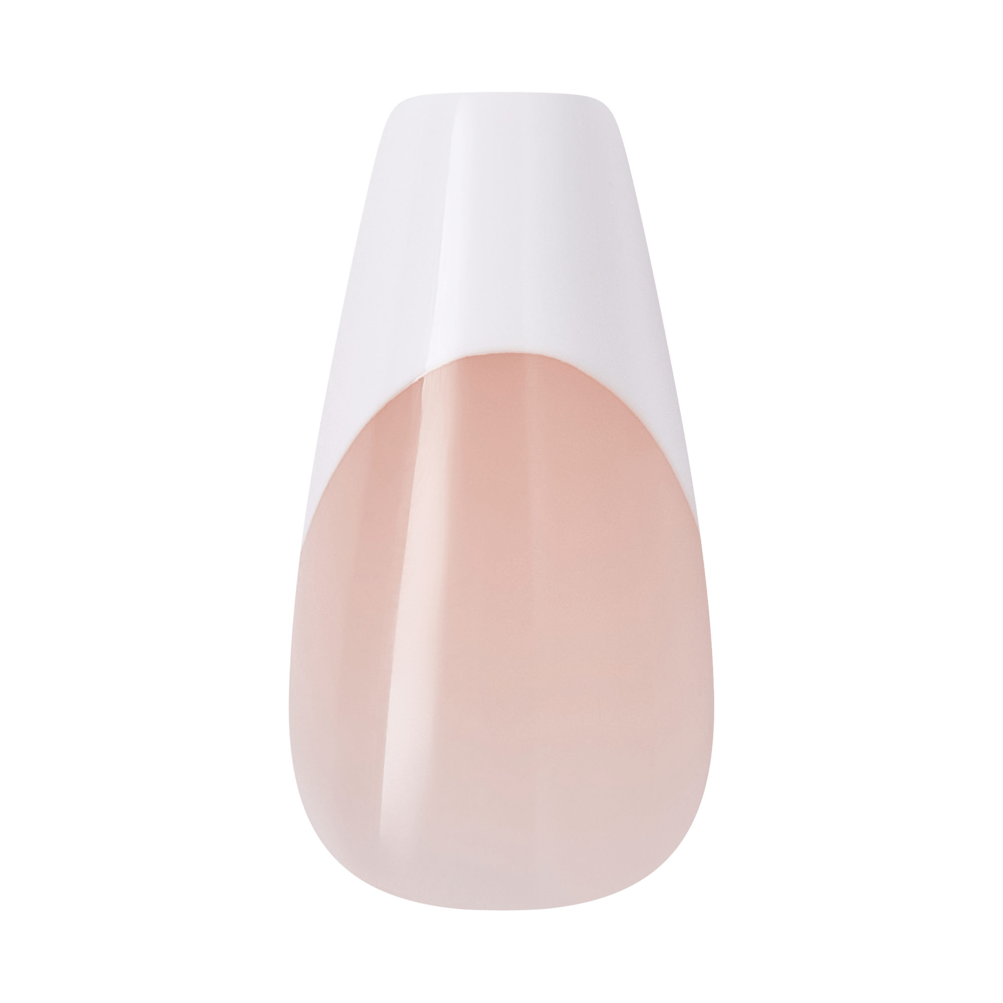 Kiss Core French Press On Fake Glue Nails - Reunion | French Tips, White, Medium, Coffin official pack