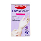 RED by KISS Powder-Free Latex Gloves (50pcs) official pack