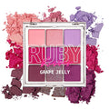 Ruby Kisses Eyeshadow Palette Highly Pigmented Eye Makeup 9 Shades Matte Shimmer Metallic Eyeshadow Palette (Grape Jelly)