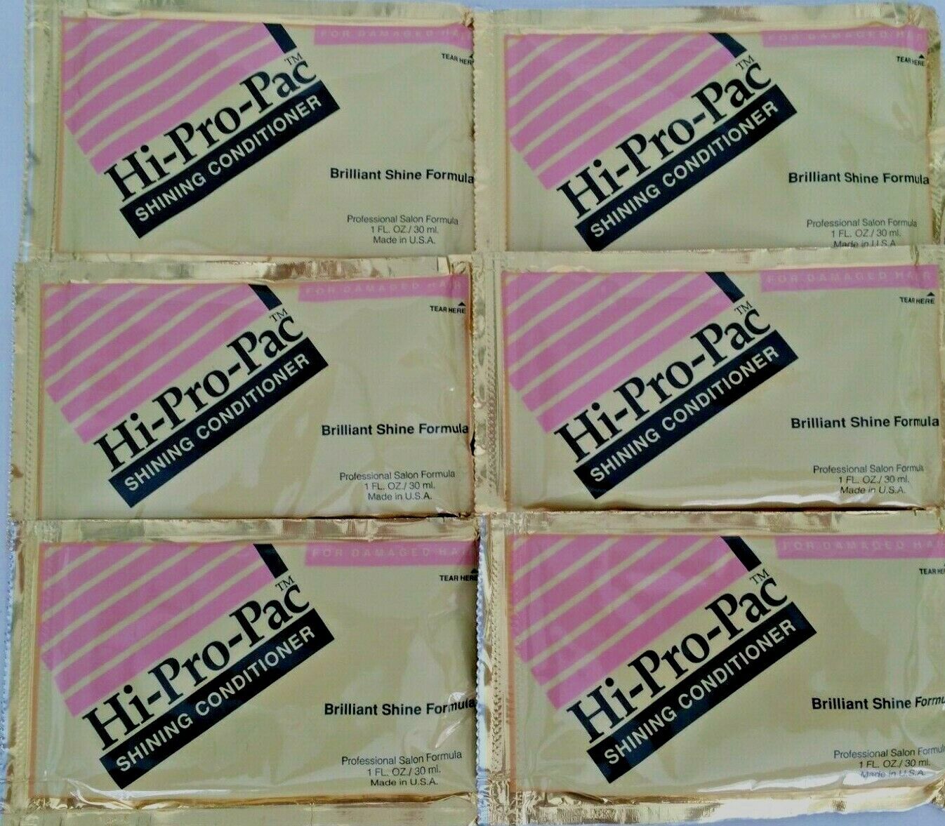 HI PRO PAC CONDITIONER Professional Salon Damaged Hair Brilliant Shine 1oz-Lot 6