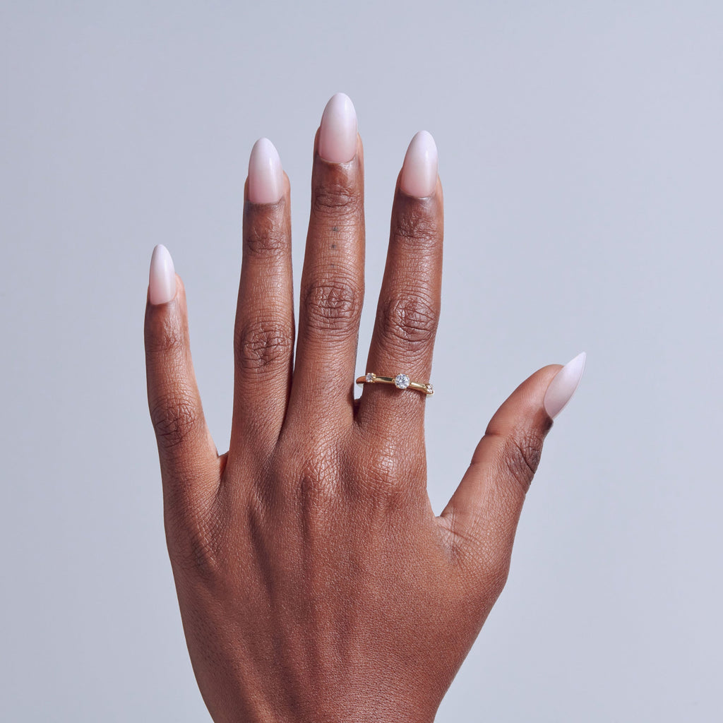 Kiss Core Color Press On Fake Glue Nails - Dulcet | Solid, Pink, Medium, Almond official pack