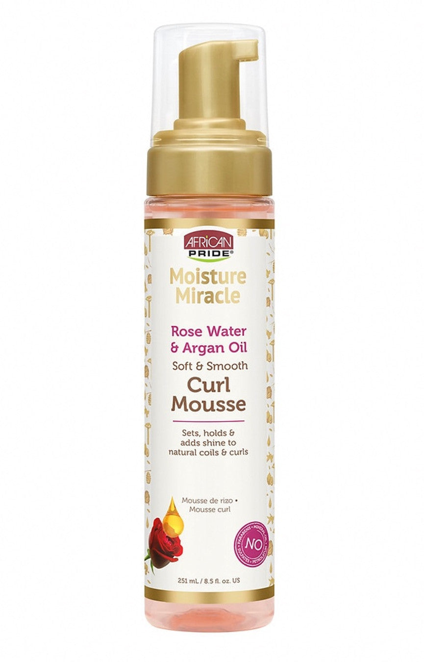 African Pride Rose Water Curl Mousse 8.5 Oz