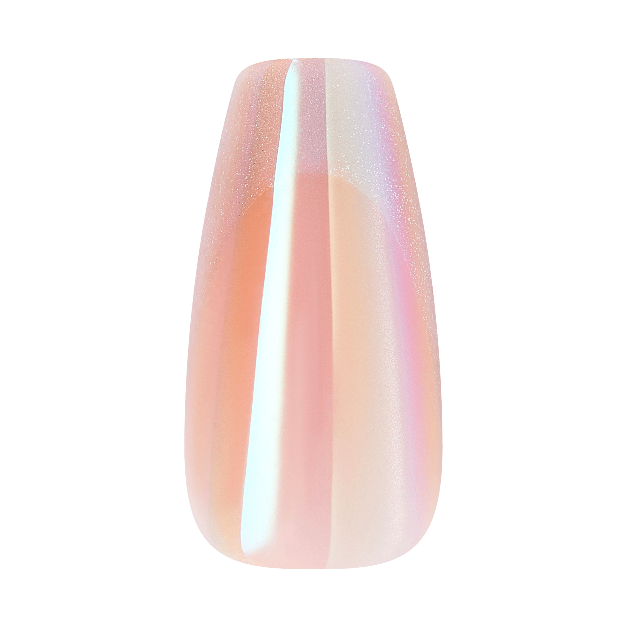 Kiss Glam Embellished Press On Fake Glue Nails - Dusk Mirage | Design, Beige, Medium, Coffin official pack