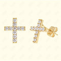 GNS - Gold Cross Earrings (CZ057G)
