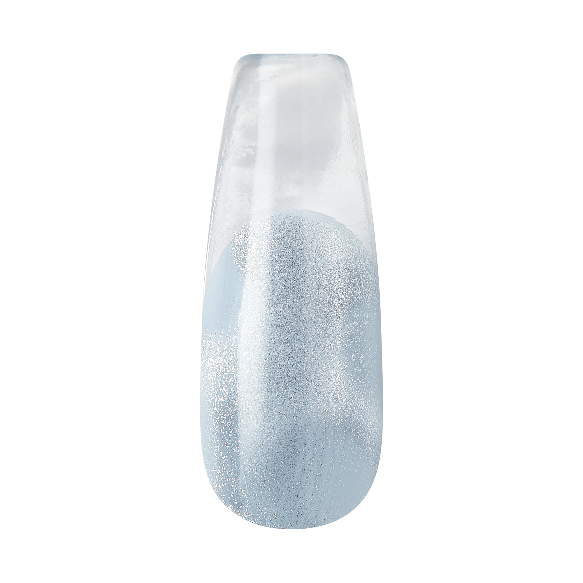Kiss Glam 3D & Jewel Press On Fake Glue Nails  - Seraphic | Design, Blue & Clear, Long, Coffin official pack