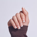 Kiss Core French Press On Fake Glue Nails - I Wish | French Tips, White, Real Short, Square official pack