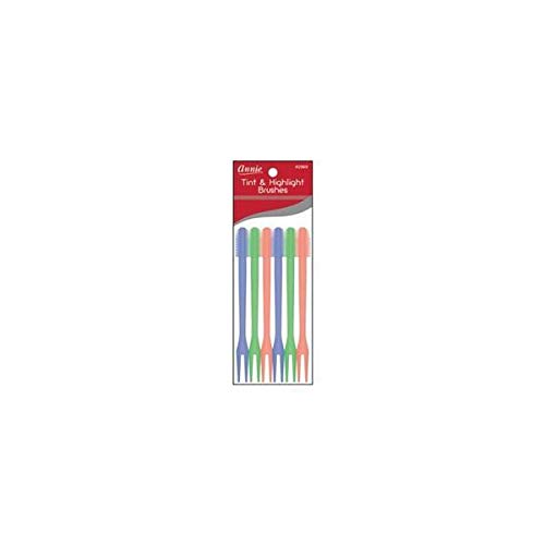 Annie Tint & Highlight Brushes 6ct Asst Color