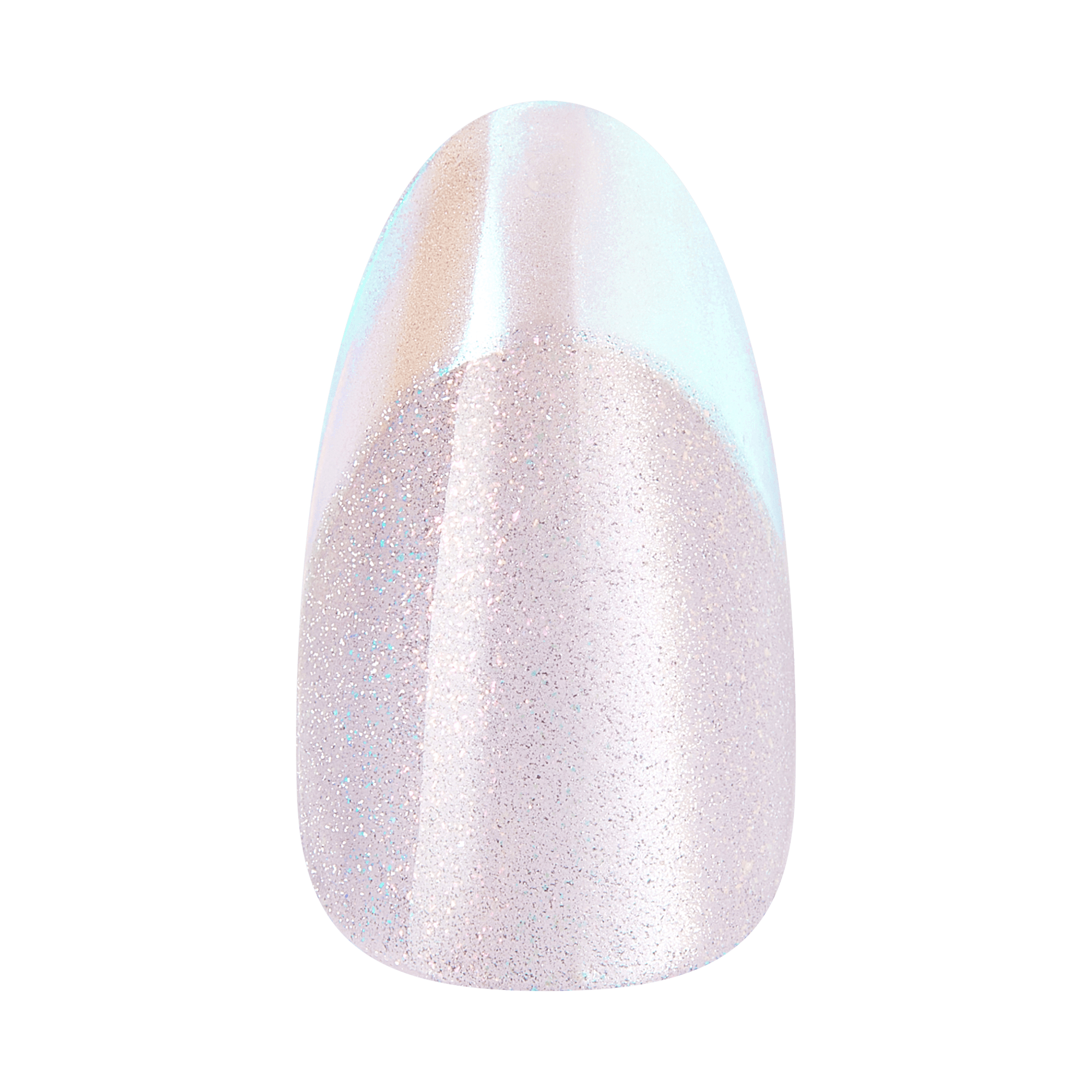Kiss Glam Embellished Press On Fake Glue Nails - Fairy Tale | Design, Metallic Pink, Medium, Almond official pack