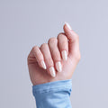 Kiss Glam Embellished Press On Fake Glue Nails - Dive | Design, Neutral, Medium, Almond official pack