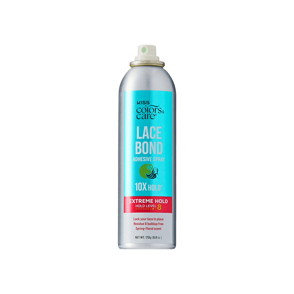Kiss Colors & Care Lace Bond Spray | Extreme Hold, Wig Adhesive Spray, Wig Glue, 6 oz, Hair Care official pack