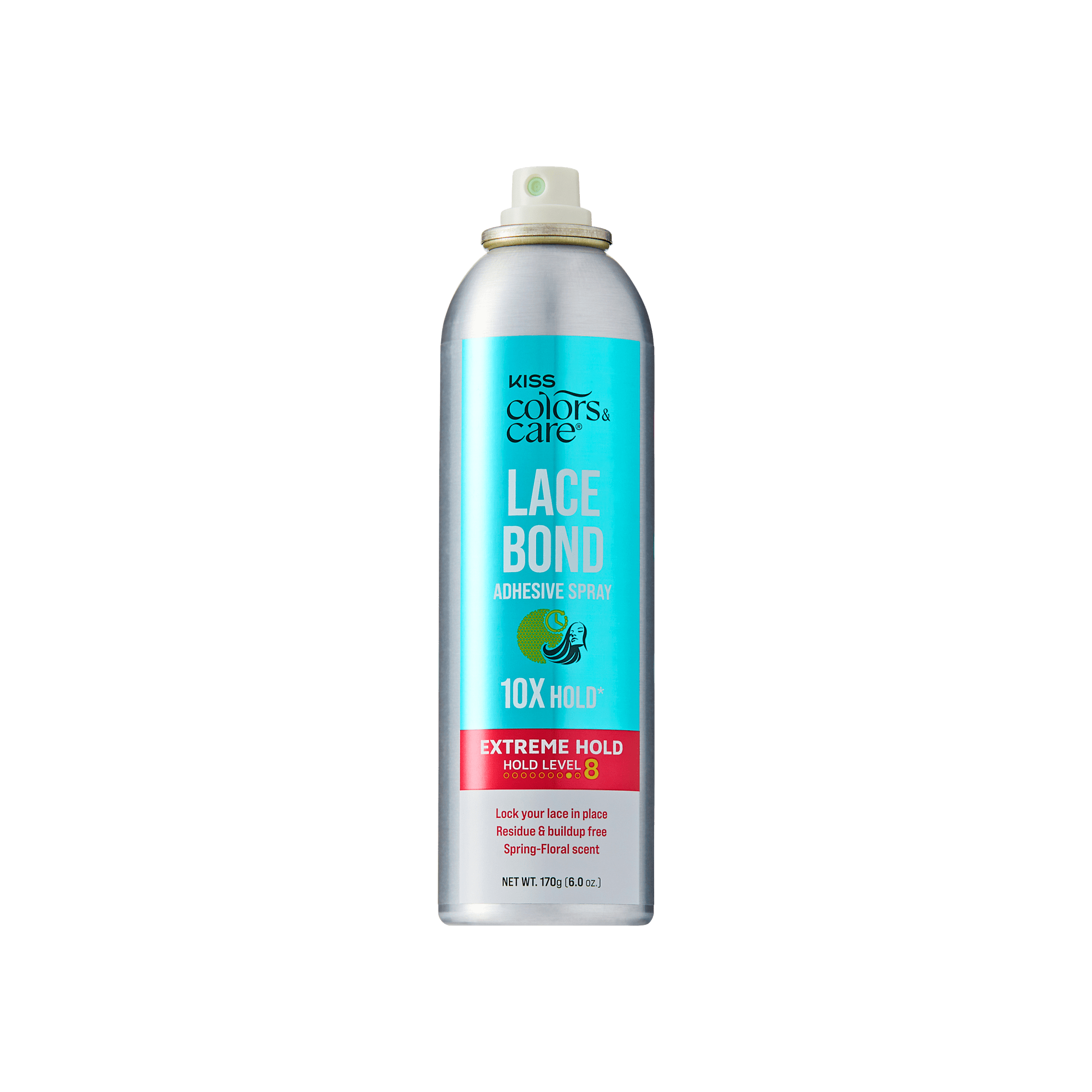 Kiss Colors & Care Lace Bond Spray | Extreme Hold, Wig Adhesive Spray, Wig Glue, 6 oz, Hair Care official pack