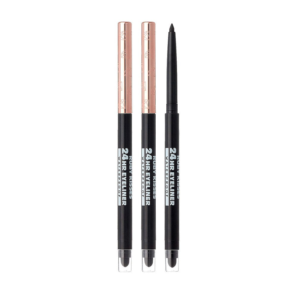 24 HR EYELINER WATERPROOF BLACKEST BLACK RE01