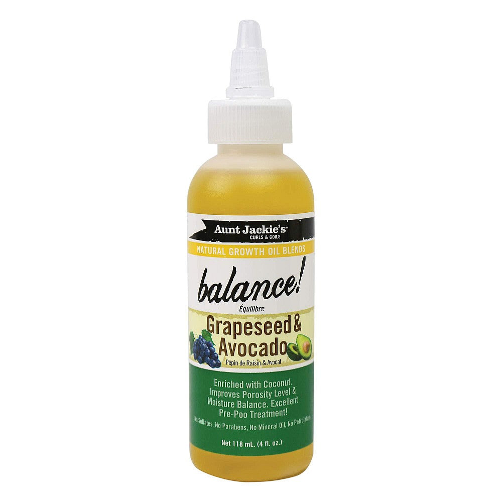 Auntie Jackies Grapeseed & Avocado Growth Oil 4oz *