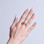 Kiss Glam 3D & Jewel Press On Fake Glue Nails  - Wrapped in Beauty | 3D & Jewel French Design, White, Long, Square official pack