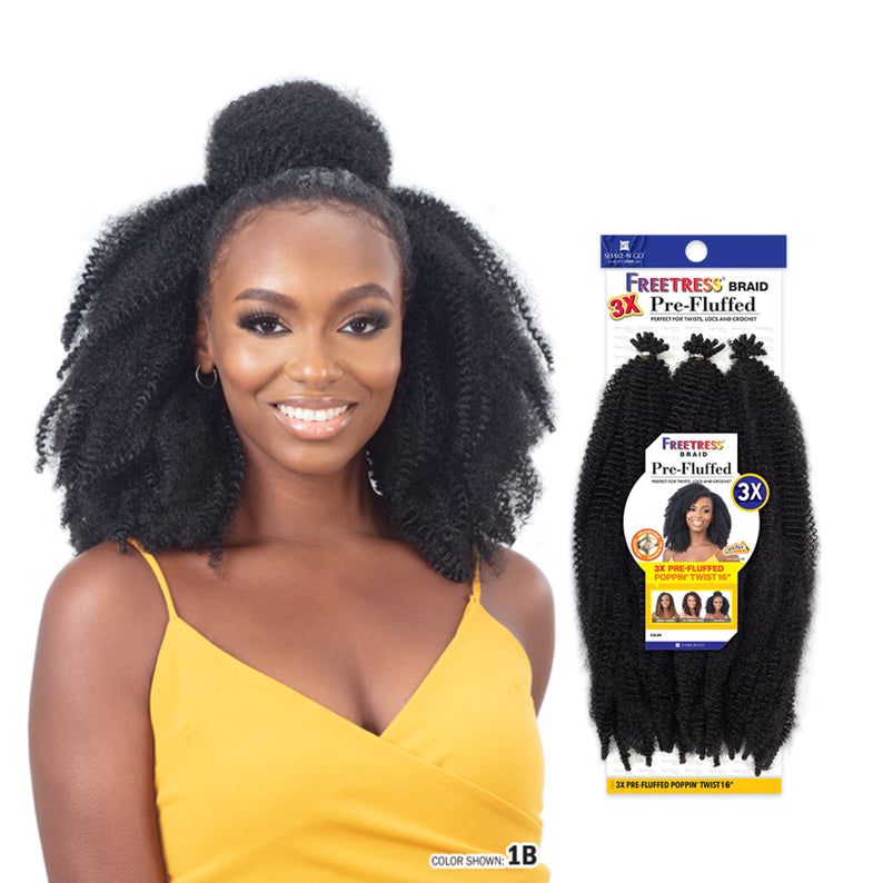 Freetress Braid 3X Pre Fluffed Poppin Twist 16" #T30