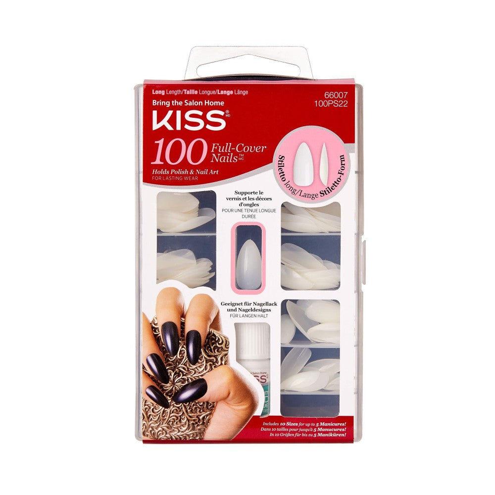 Kiss 100 Full Cover Nails Stiletto 100PS22