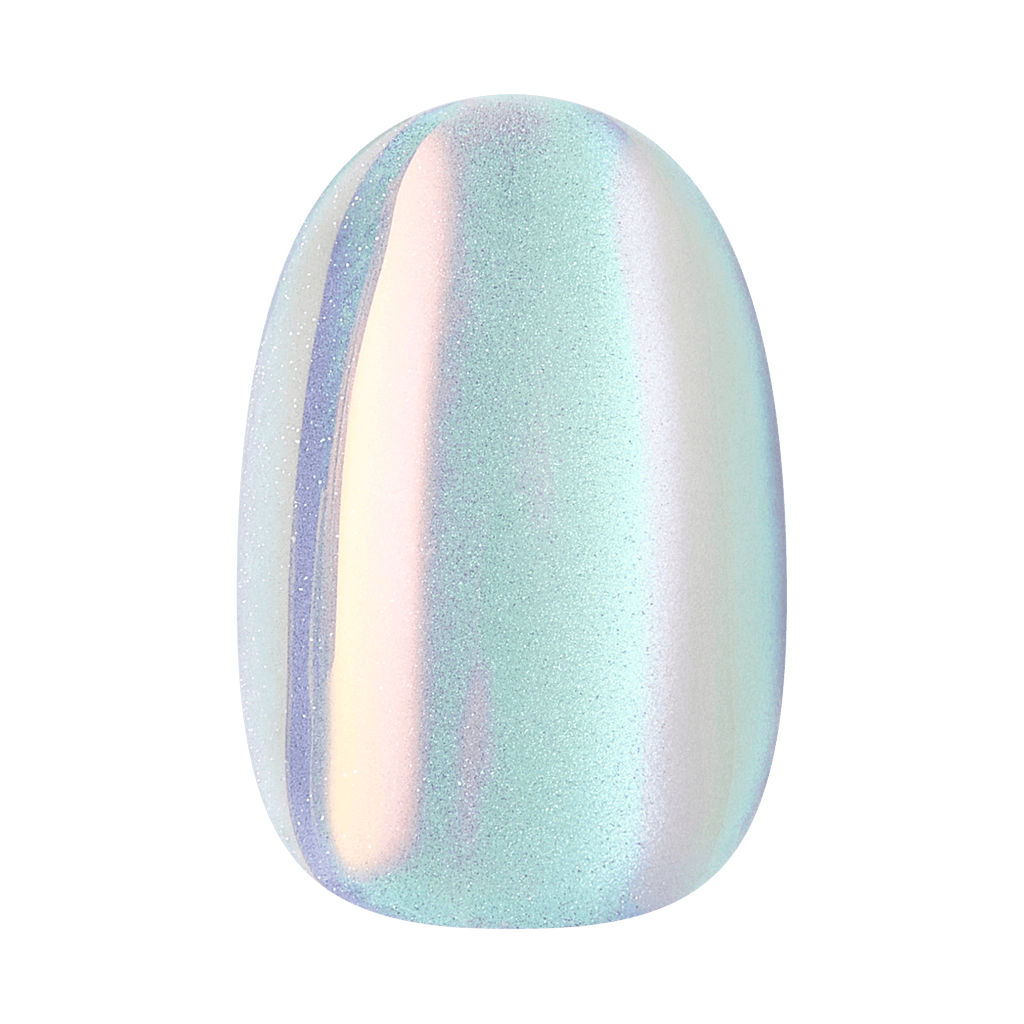Kiss Glam Embellished Press On Fake Glue Nails - Celestique | Design, Blue, Short, Round official pack