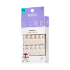 Kiss Core French Press On Fake Glue Nails - Your Moment | French Tips, Neutral, Real Short, Squoval official pack