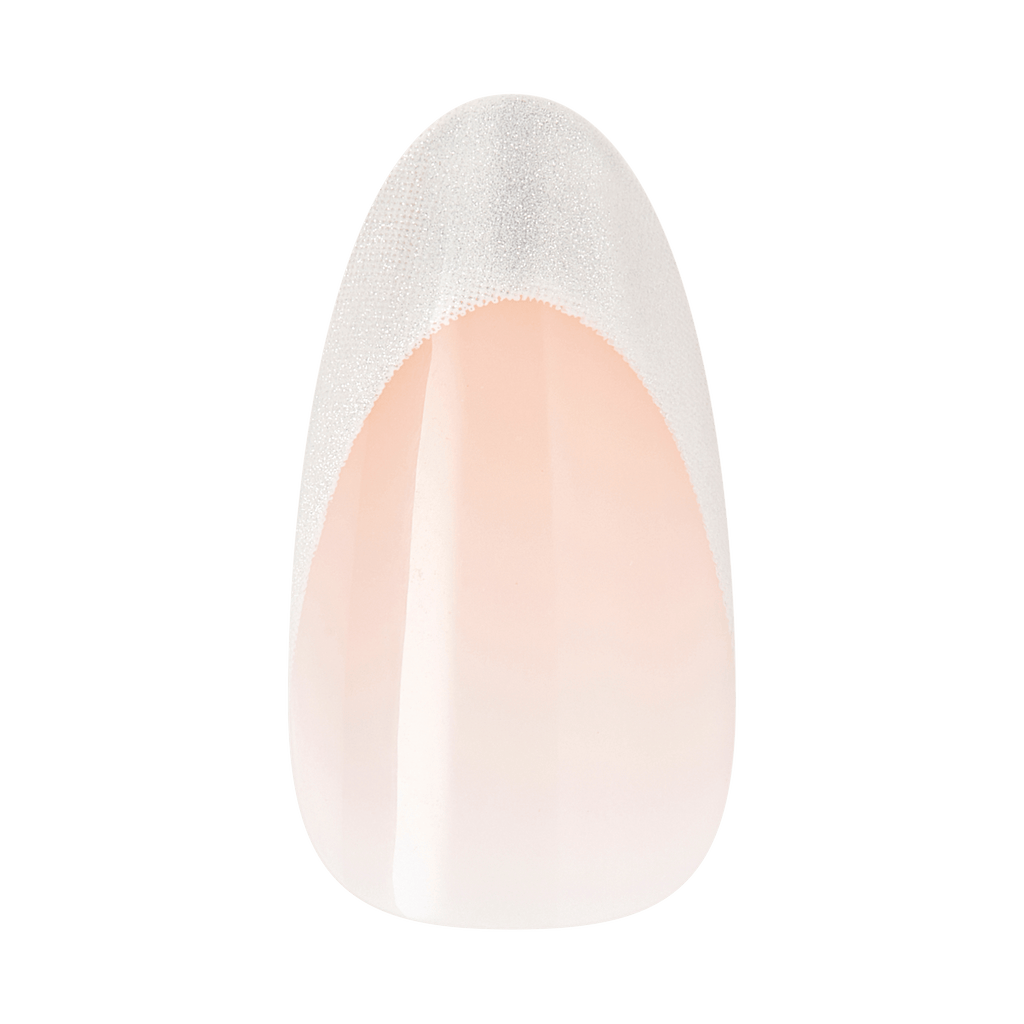 Kiss Core Magnetic Press On Fake Glue Nails - Patchouli | French Tips, Silver, Medium, Almond official pack