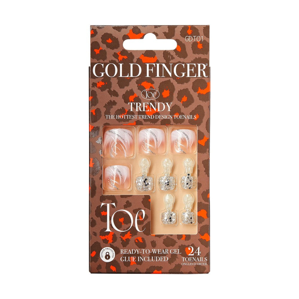 Gold Finger Toe Nails