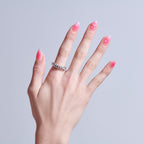 Kiss Core Design Press On Fake Glue Nails - My Time | Design, Pink, Medium, Almond official pack