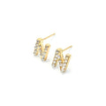 CL - FAB Gold Stone Initial Earring