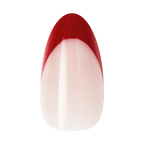 Kiss Core French Press On Fake Glue Nails - Optimistic | French Tips, Red, Medium, Almond official pack