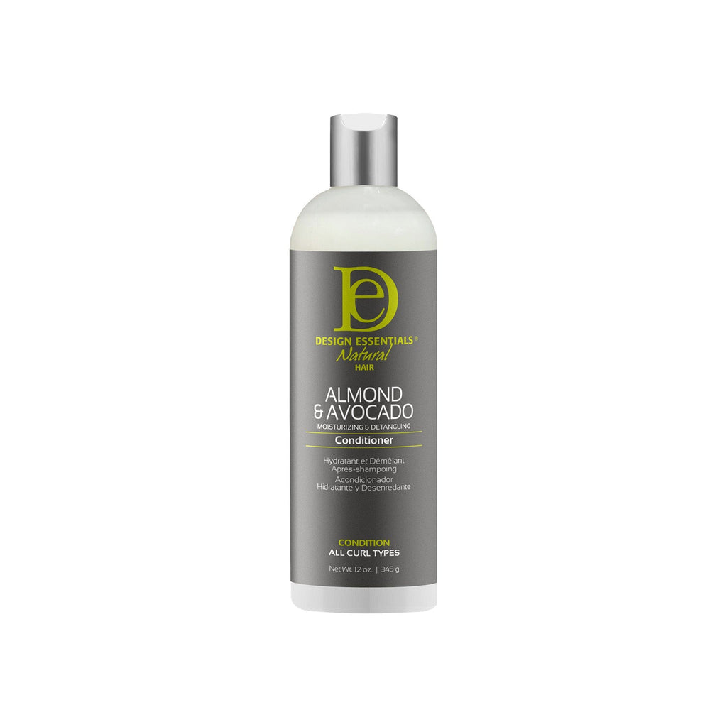 Design Essentials Natural Almond & Avocado Moisturizing Conditioner 12.0 oz — official pack photo 43112 (AA-Conditioner-12oz-FRONT-WO-0523.jpg) from designessentials.com