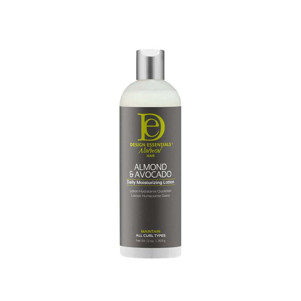 Design Essentials Almond & Avocado Daily Moisturizing Lotion 12oz — official pack photo 43115 (AA-DailyMoisturizingLotion-12oz-FRONT-WO-0523_1500x1500_2af86af5-7475-4ce1-8a8f-32364005d733.jpg) from designessentials.com
