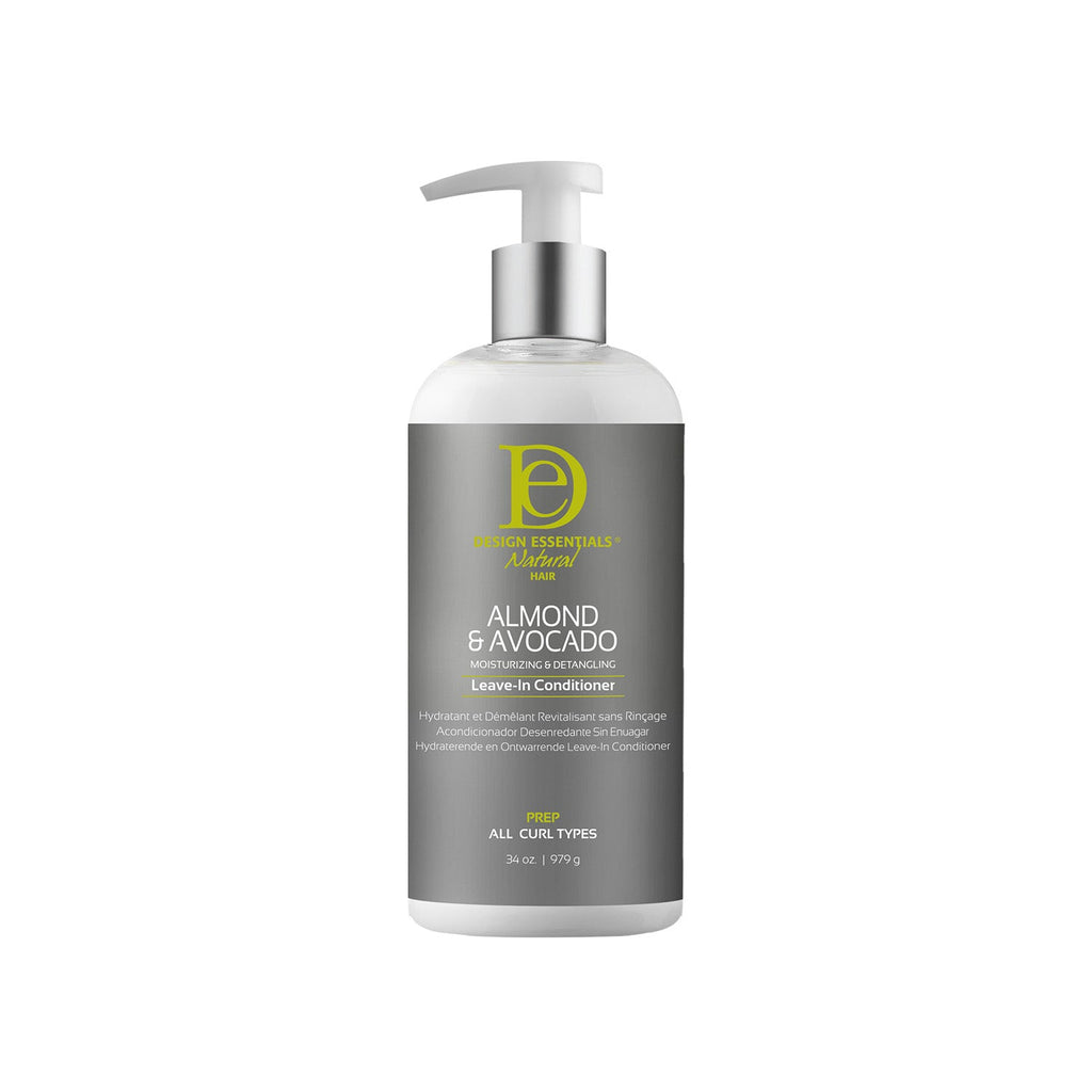 Design Essentials Almond & Avocado Moisturizing & Detangling Leave-In Conditione — official pack photo 30105 (AA-MD-LEAVEINCONDI-34oz-FRONT-0823-WO_1500x1500_f383ffc4-70a9-4551-b7ca-9be8f232e280.jpg) from designessentials.com