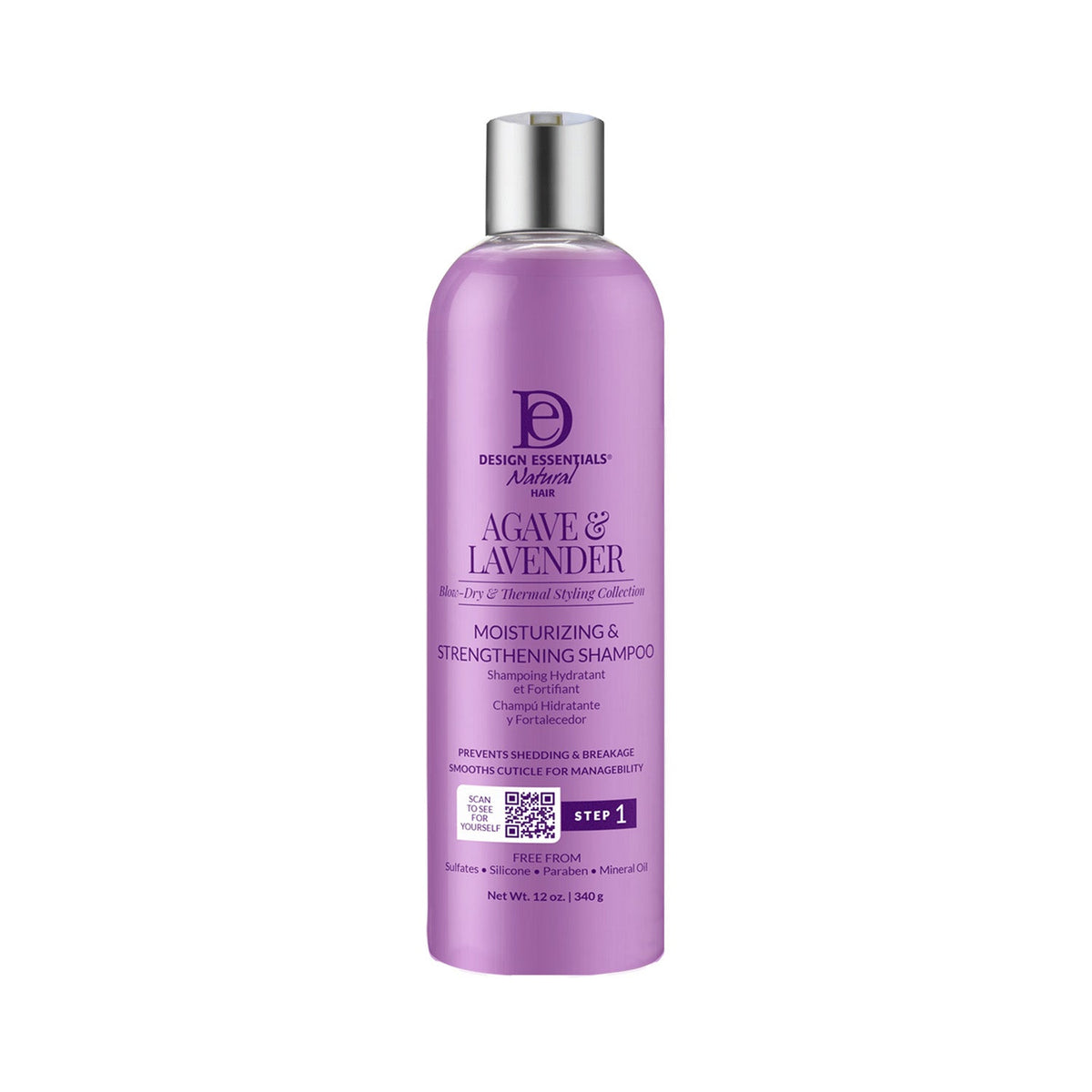 Design Essentials Agave & Lavender Moisturizing & Strengthening Shampoo (Hair Bath) 32oz