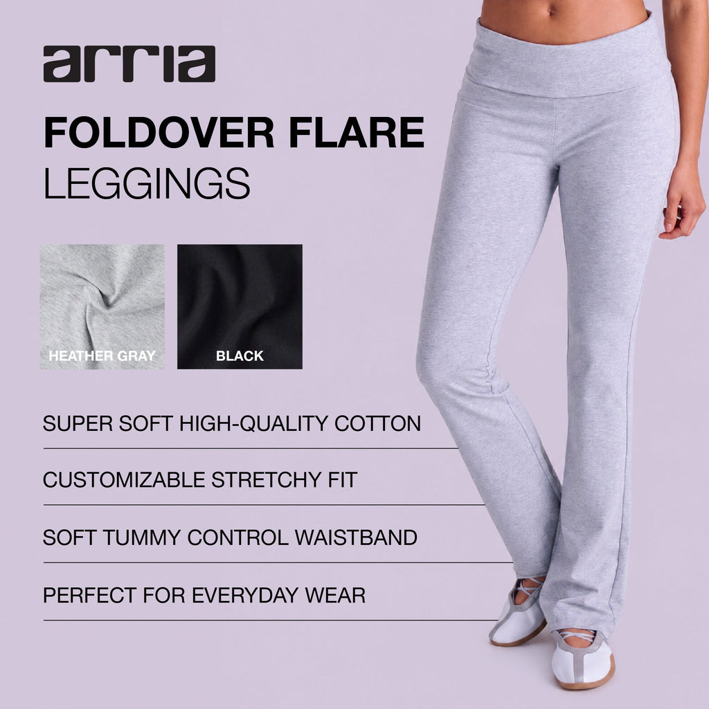 Arria Soft Jersey Foldover Flare Leggings official pack