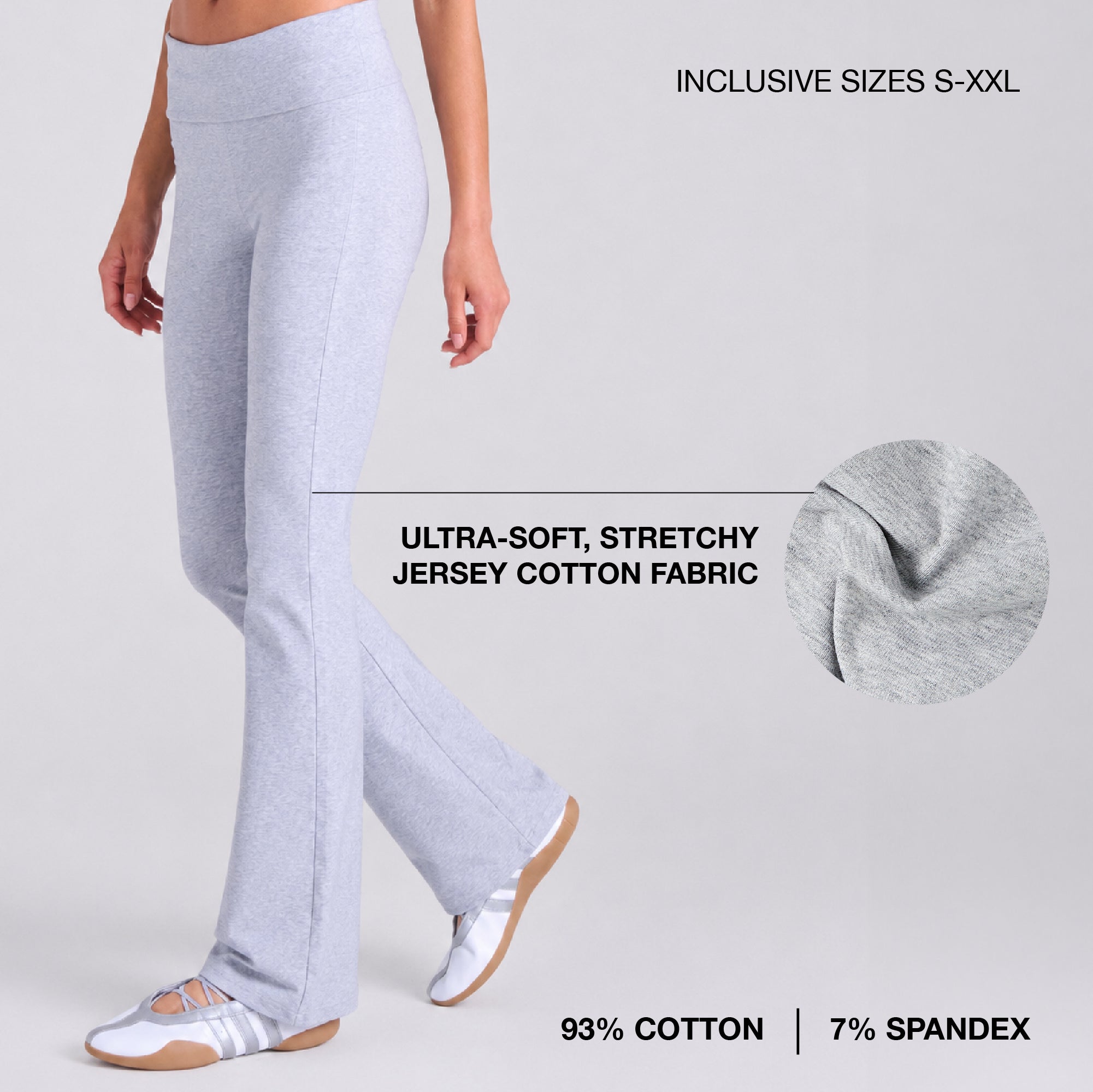 Arria Soft Jersey Foldover Flare Leggings official pack