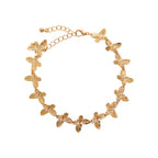 ARRIA Multi Butterfly Link Anklet for Women - 14K Gold Plated & White Gold Tone official pack