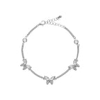ARRIA Diamond Butterfly Trio Anklet for Women - 14K Gold Plated & White Gold Tone official pack