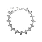 ARRIA Multi Butterfly Link Anklet for Women - 14K Gold Plated & White Gold Tone official pack