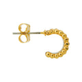 ARRIA 18K Gold Plated Pave Cubic Zirconia Half-Hoop Earrings - GOLD PREMIUM CRYSTAL DOT EARRINGS official pack