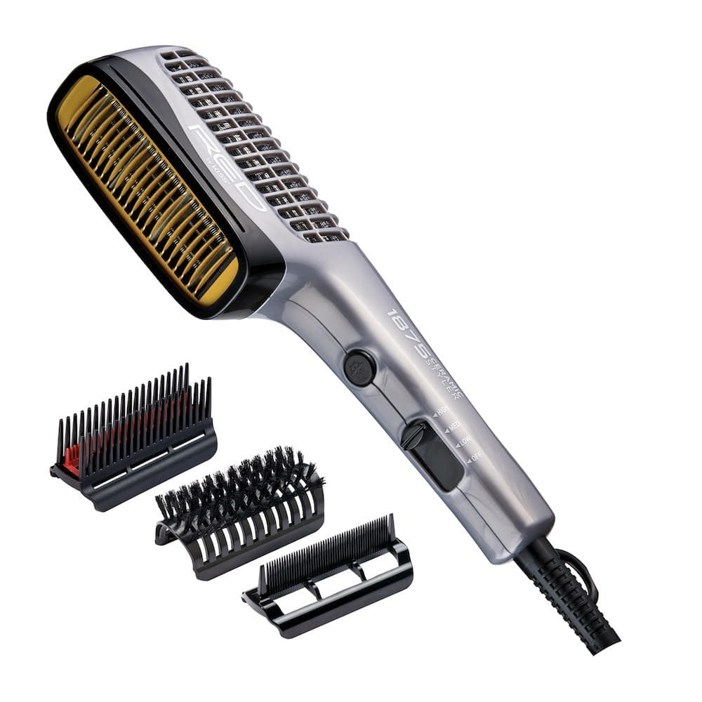 RED by KISS 1875 Ceramic Ionic Styler 3 Styling Attachments - RED 1875 CERAMIC IONIC STYLER official pack