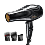 RED by KISS 3200 Detangler Hair Dryer 3 Styling Attachments - Carbon Fiber official pack