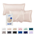MAVIE Satin Pillowcase Set of 2 – Queen Size 20" x 30" official pack