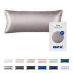 MAVIE Satin Body Pillowcase 20" x 54" - Silky Soft Long Pillow Cover with Envelope Closure official pack