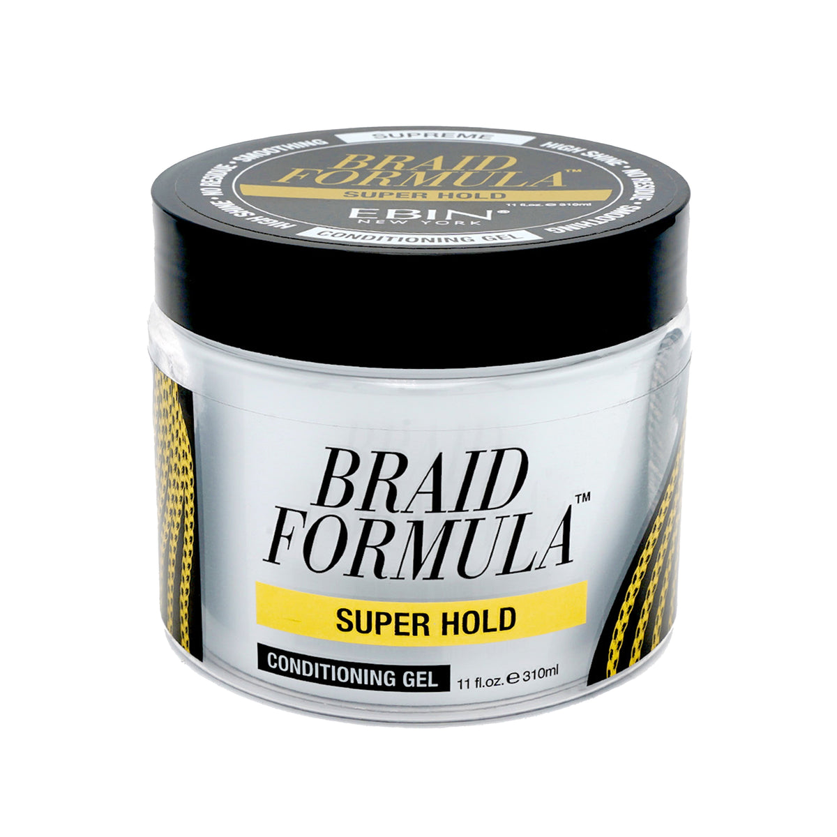 Ebin New York Lock'n Pomade Braid Formula Super Hold 11oz — official pack photo BFPH310 (BFPH310_Front.jpg) from ebinnewyork.com