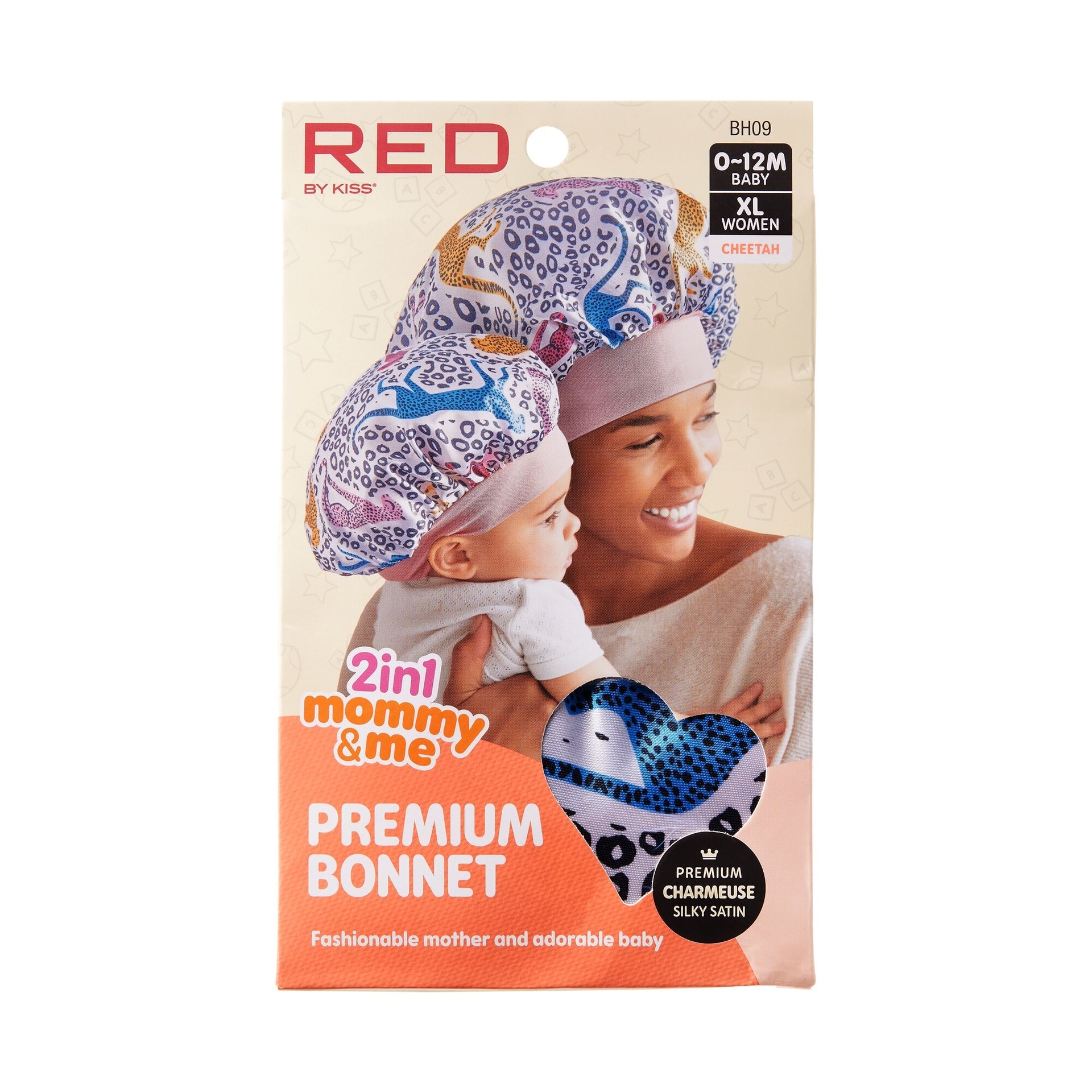 RED by KISS Mommy & Me Satin Bonnet official pack