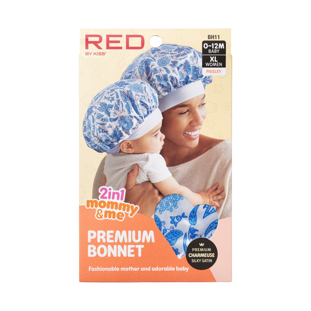 RED by KISS Mommy & Me Satin Bonnet official pack