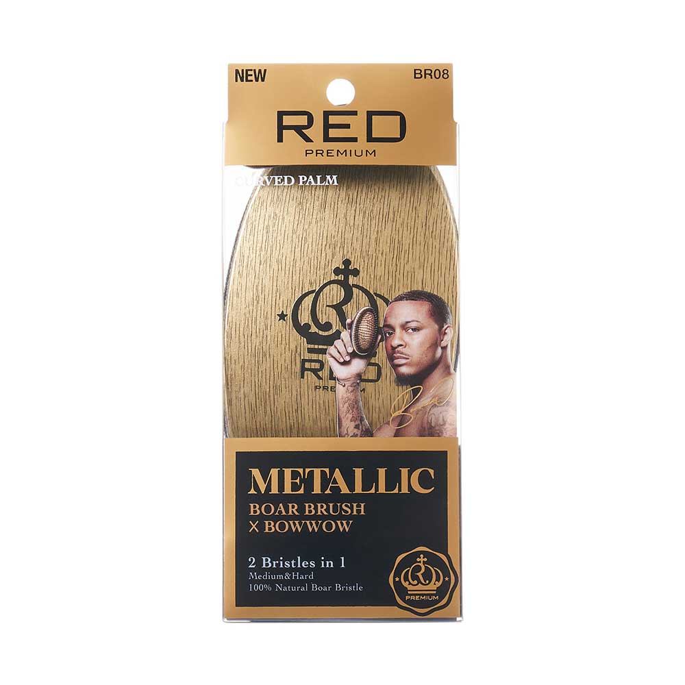 RED by KISS BOW WOW X Metallic 2-in-1 Boar Brush official pack