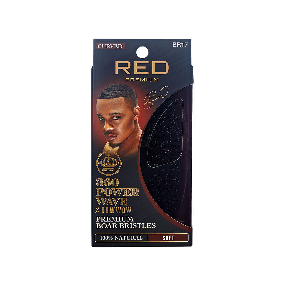 RED by KISS BOW WOW X 360 Power Wave Soft Boar Brush official pack