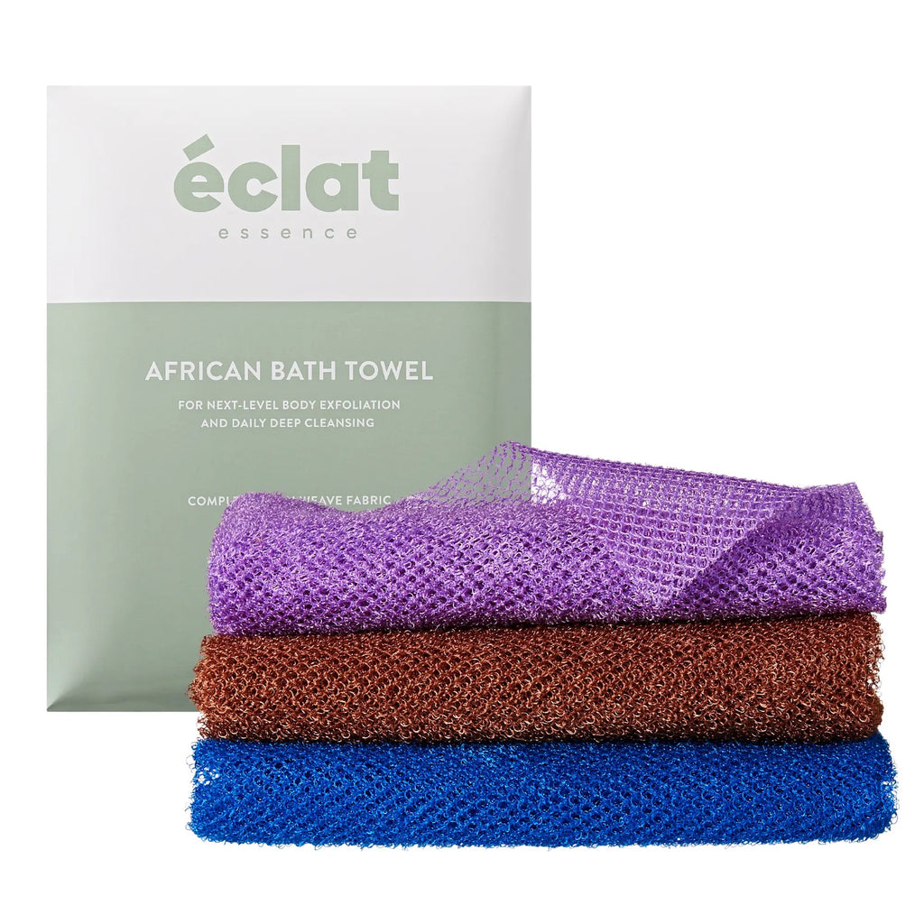 éclat African Bath Net Long Sponge – 1pc/ 3pcs Exfoliating Skin Smoother Shower Body Scrubber official pack