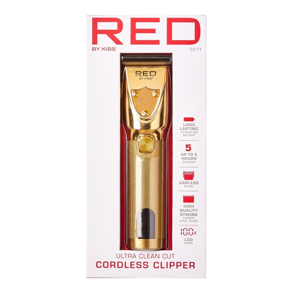 RED by KISS Ultra Clean Cut Cordless Clipper - RED Ultra Cleancut Cordless Clipper official pack