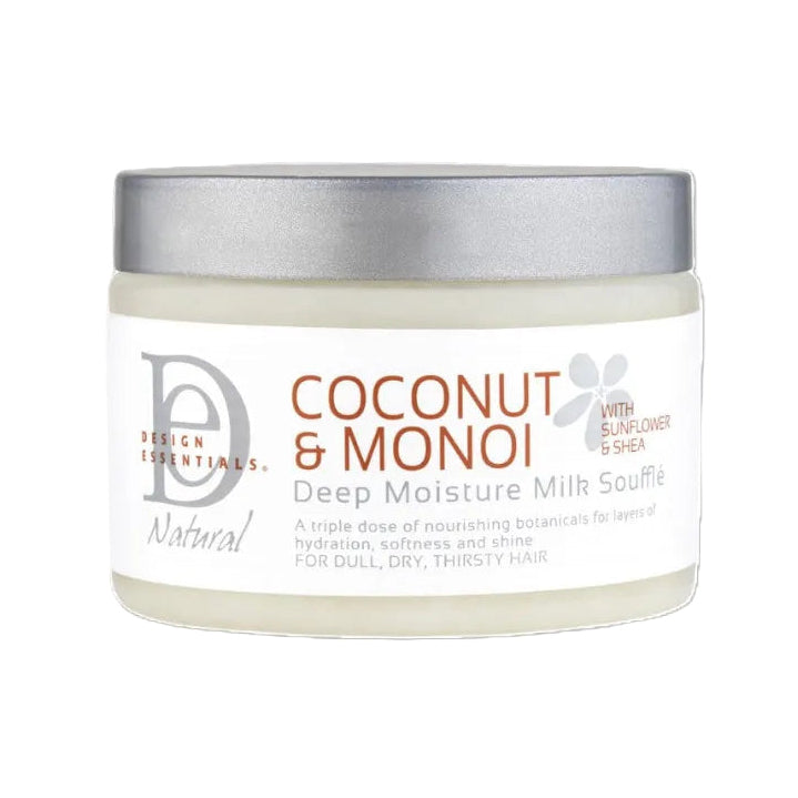 Design Essentials Coconut & Monoi Deep Moisture Milk Souffle 340g 12.0 oz — official pack photo 43019 (CM_Souflee_WO_1080x1080_8e6c523c-3baf-42a2-a7b8-94e9bd4fff9c.jpg) from designessentials.com